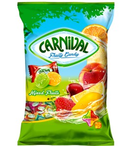 CARNIVAL BUCKET CANDY MINI OVAL FRUIT 12X200GR