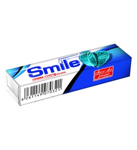 SMILE CHEWING GUM - PEPPERMINT 12X40X8.4GR