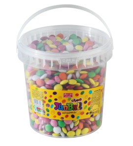 FUNBALL BUCKET COLOURED COATED CHOCOLATE DRAGEE